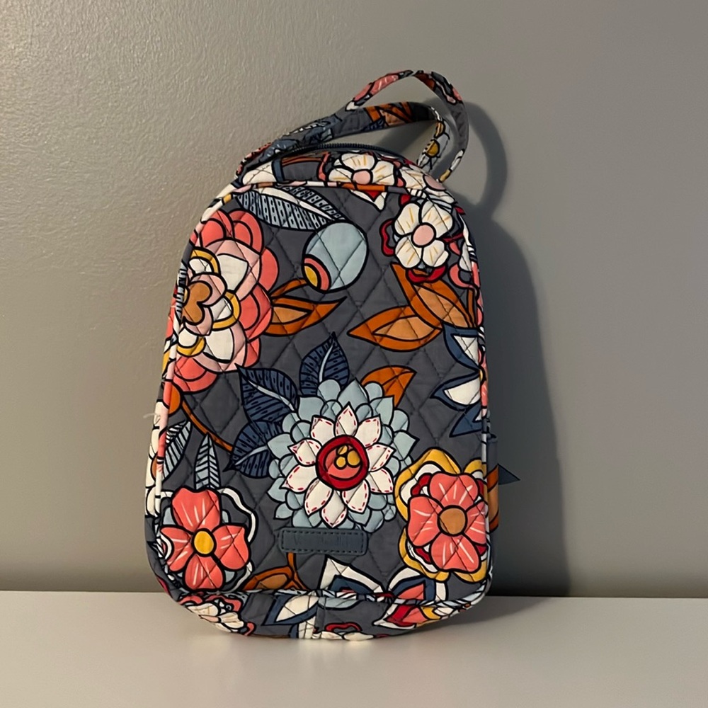 Vera Bradley Grey Floral Lunchbox